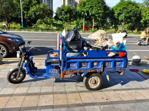 쓰레기 수거 모습 쓰레기 수거 모습